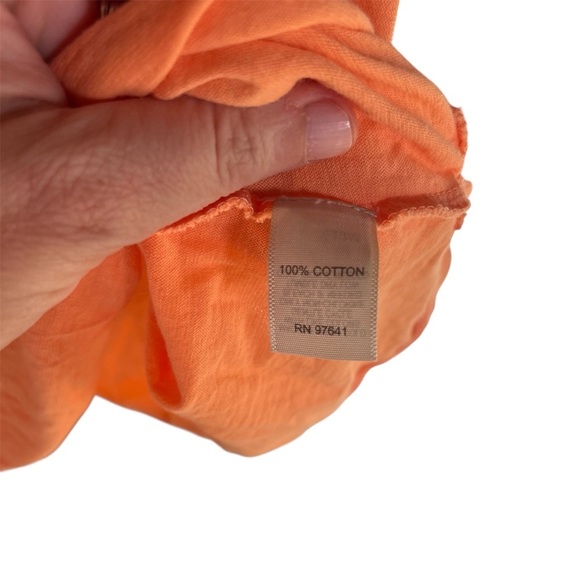 J. Jill Lot of Two Tees Vibrant Orange Whisper Cotton And Purple Rolled V-neck - Picture 5 of 16